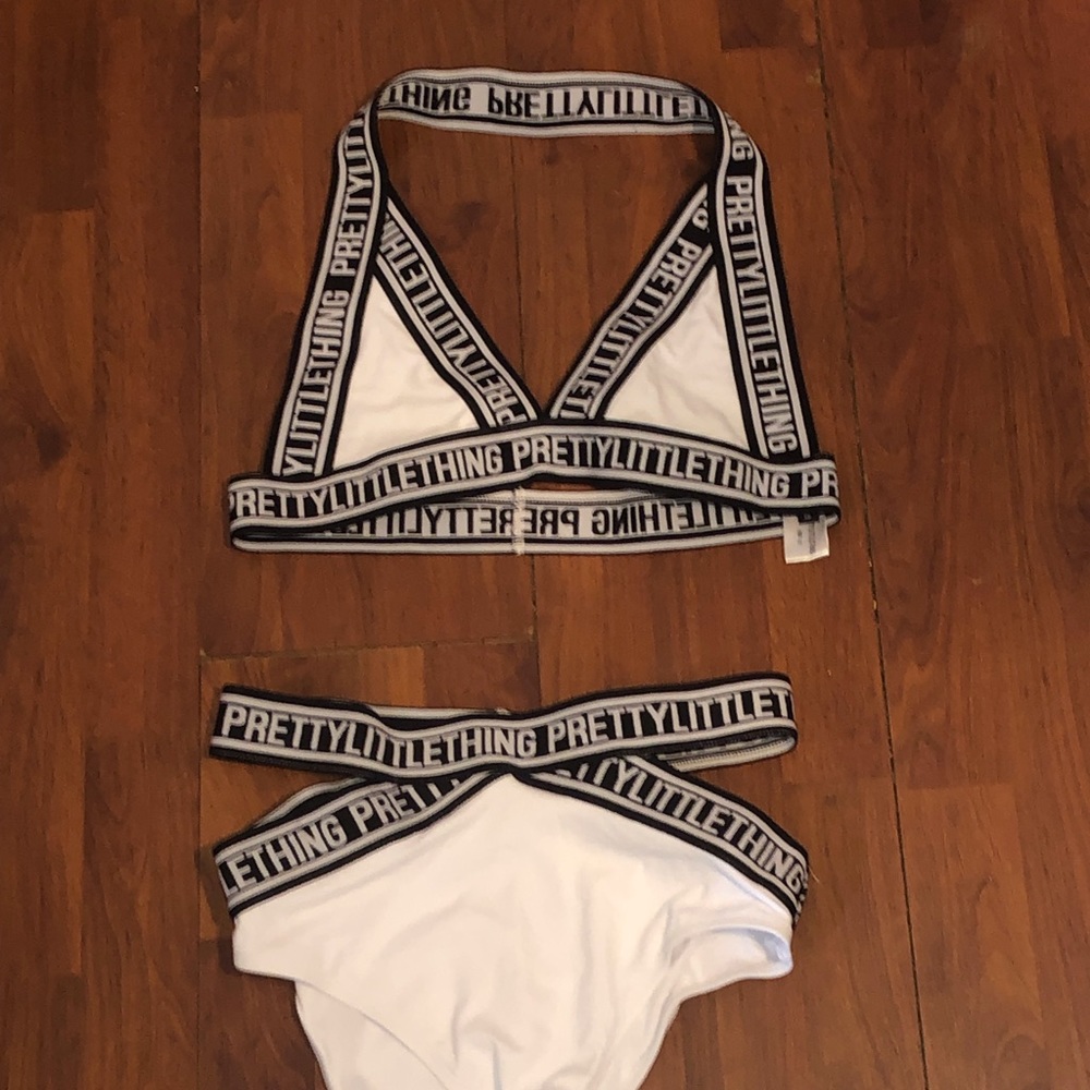 PrettyLittleThing bikini & matching fishnet top